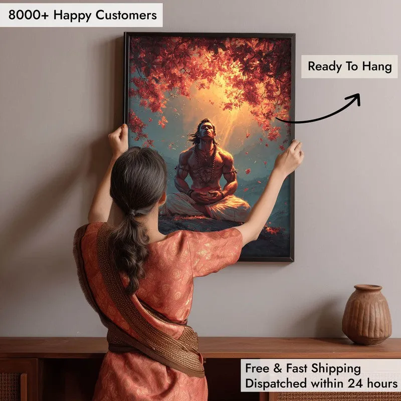 Sri Hanuman Meditating II Archival Paper Wall Art media 5