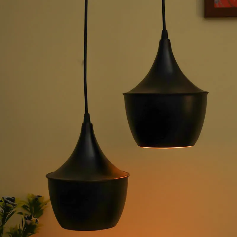Black Magique Hanging Light - Set Of Two media 1