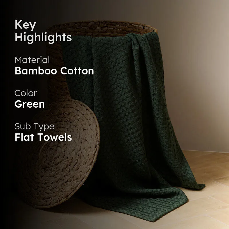Cloud Soft Waffle Bath Towel - Green media 2