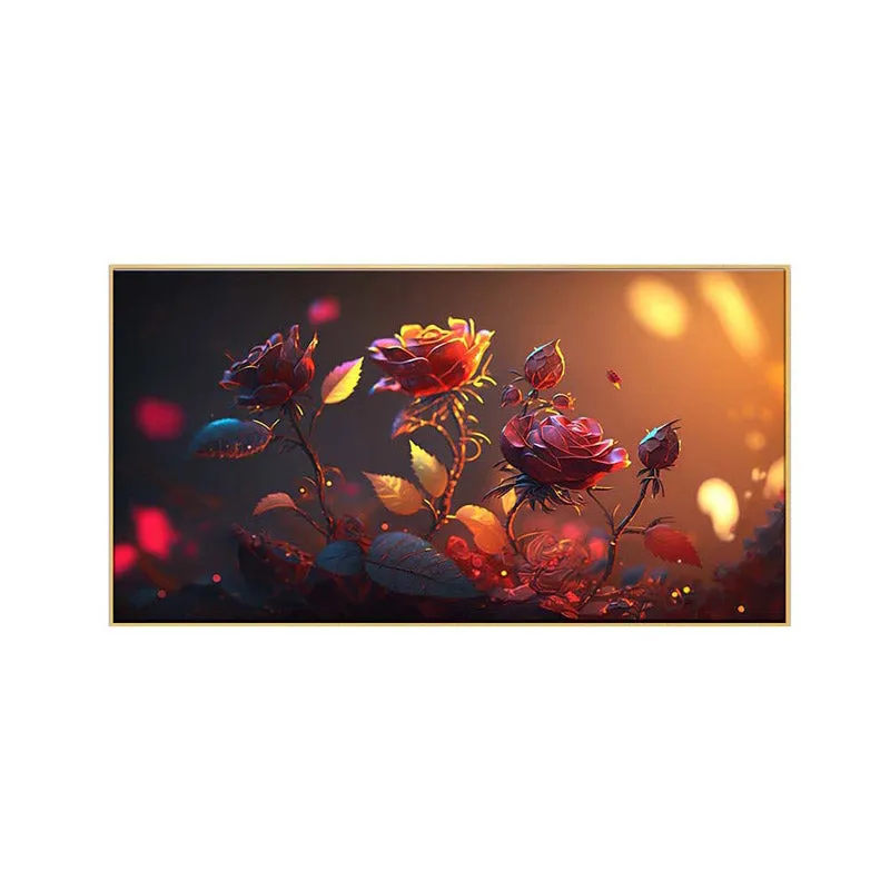 Blooms At Dawn Floral Canvas Wall Painting media 3