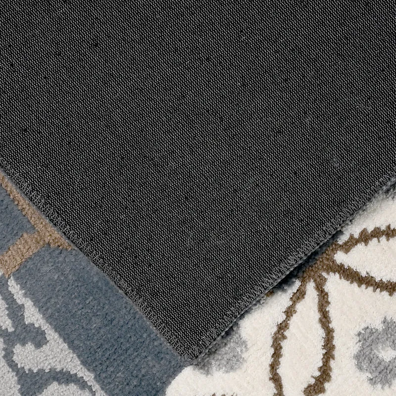 Medina Tile Soft Pile Anti-Skid Carpet - Blue media 5