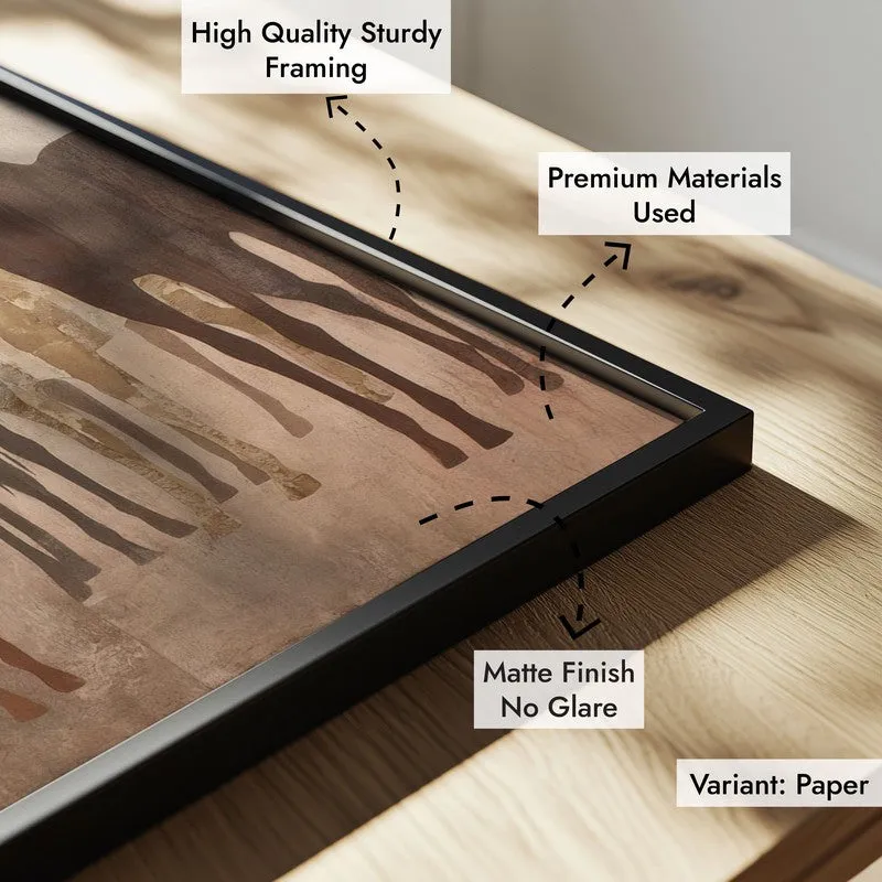 Sandy Horse Wall Painting With Black Frame media 9