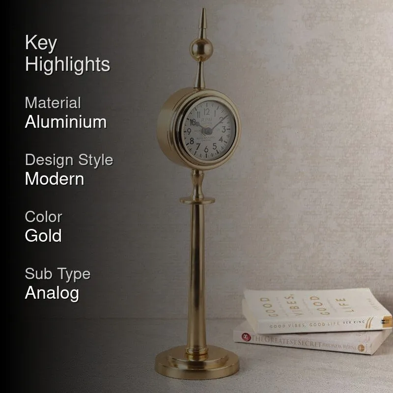 Nimbus Table Clock - Gold media 2