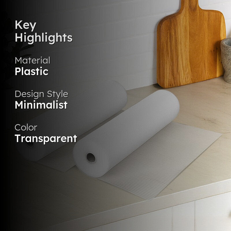 Transparent Kitchen Plastic Shelf Liner Mat - Set Of Two media 2