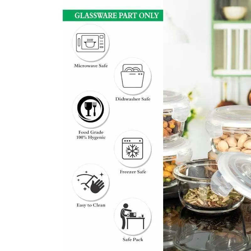 Carino Teal Round Lunch Box (400 ML) - Set Of Two media 6