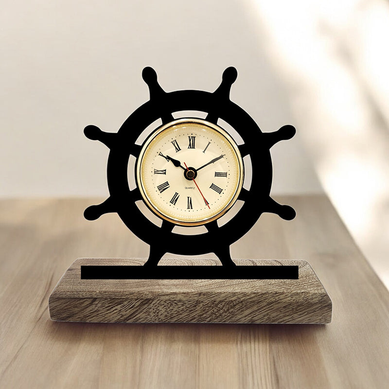 Spokes Of Time Analog Table Clock