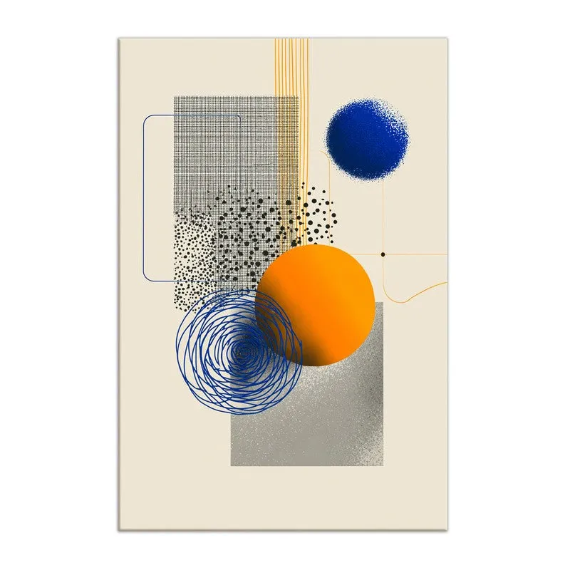 Neutral Grid Composition Canvas Wall Art media 3