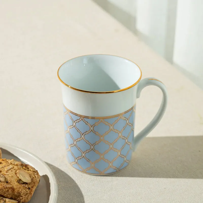 Noritake Eternal Palace Porcelain Coffee Mug (Grey) - 280 mL media 1
