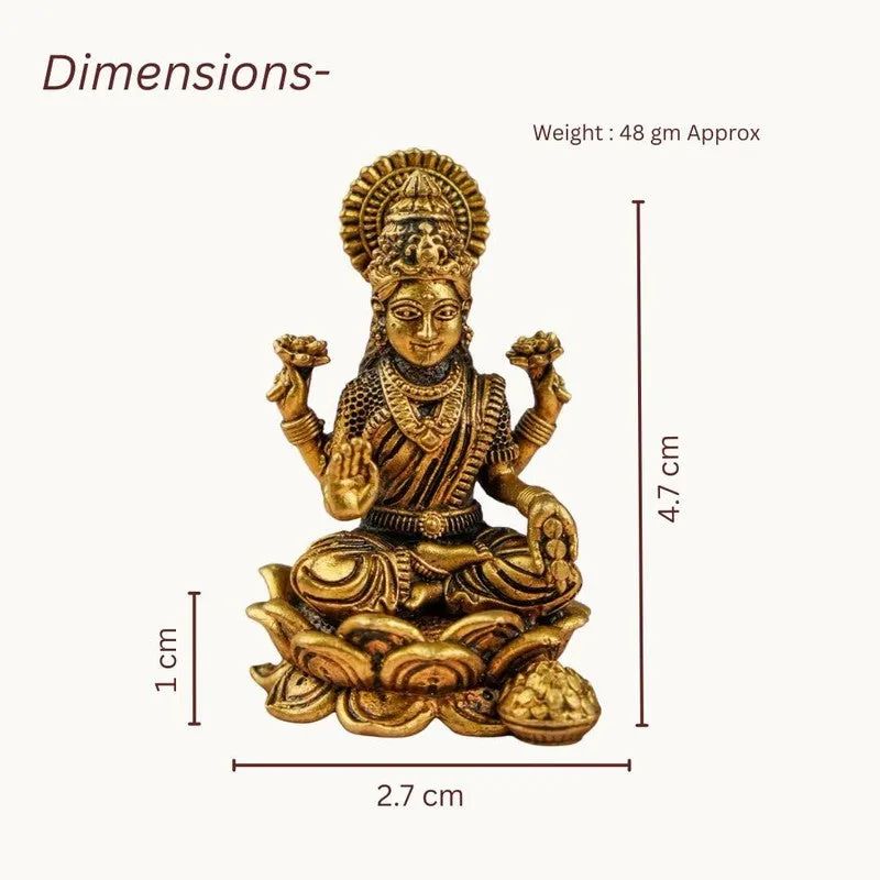 Auspicious Goddess Lakshmi Brass Idol media 8