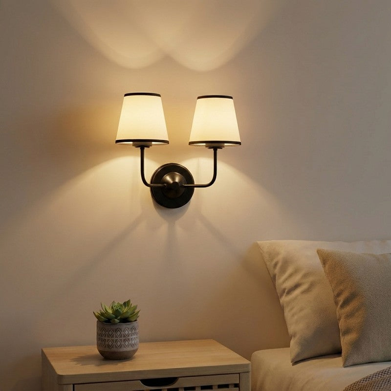 SoftGlow Twin Cotton Wall Lamp - Off White