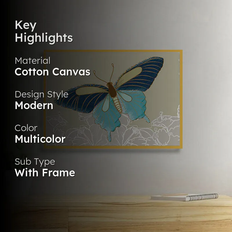 Butterfly's Whimsy Wall Art with Gold Frame media 2