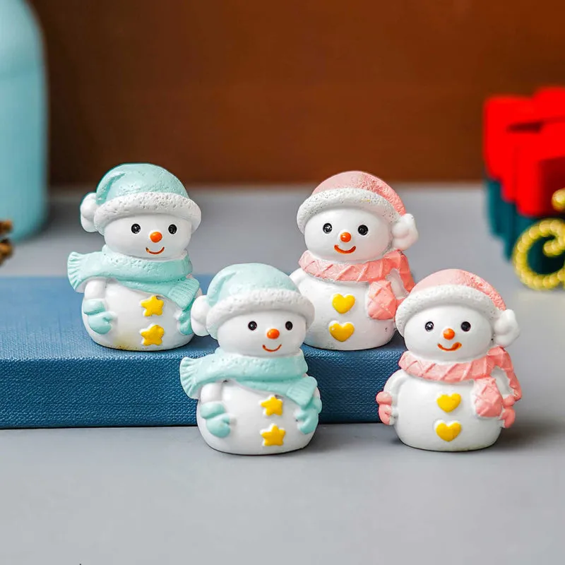 Snowman Quartet Resin Figurine - Set Of Four media 1