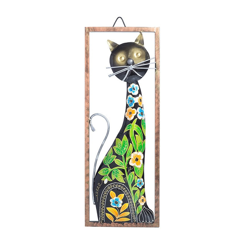Meow Bloom Handpainted Metal Wall Accent media 3