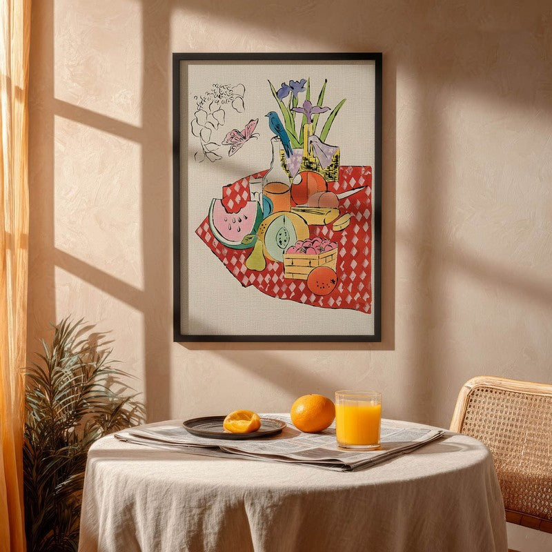 Savory Scene Archival Canvas Wall Art - Black media 4