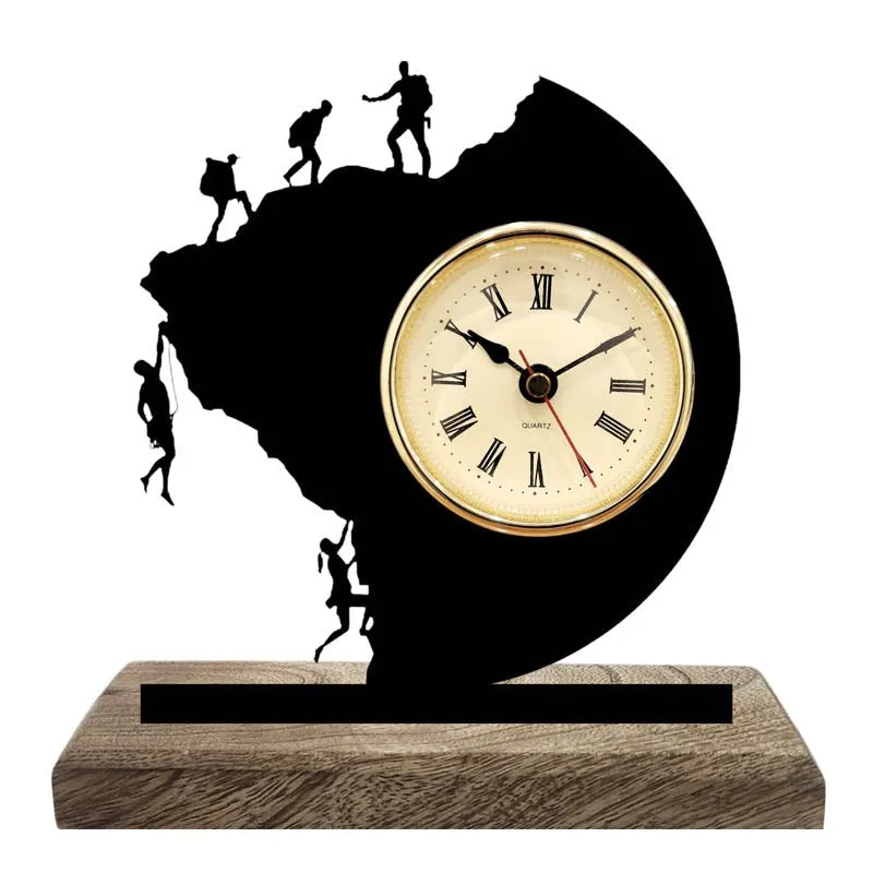 Hang On Iron & Mango Wood Table Clock media 3