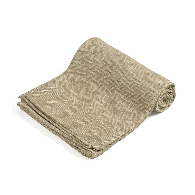 Loomora Zigzag Cotton Throws - Olive Green media 3