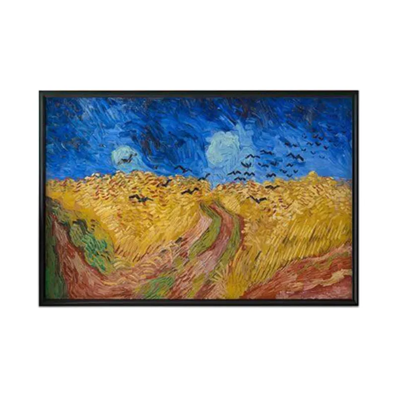 Wheatfield With Crows 1890 By Vincent Van Gogh - Black Frame media 6