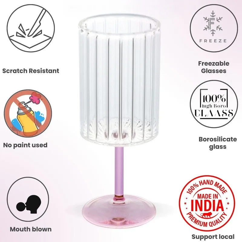 Blush Frost Goblet Glass(280 mL) - Set Of Two media 5