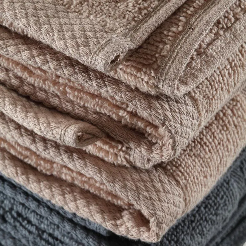 Miorah Hand Towel (Beige & Grey) - Set Of Four media 3