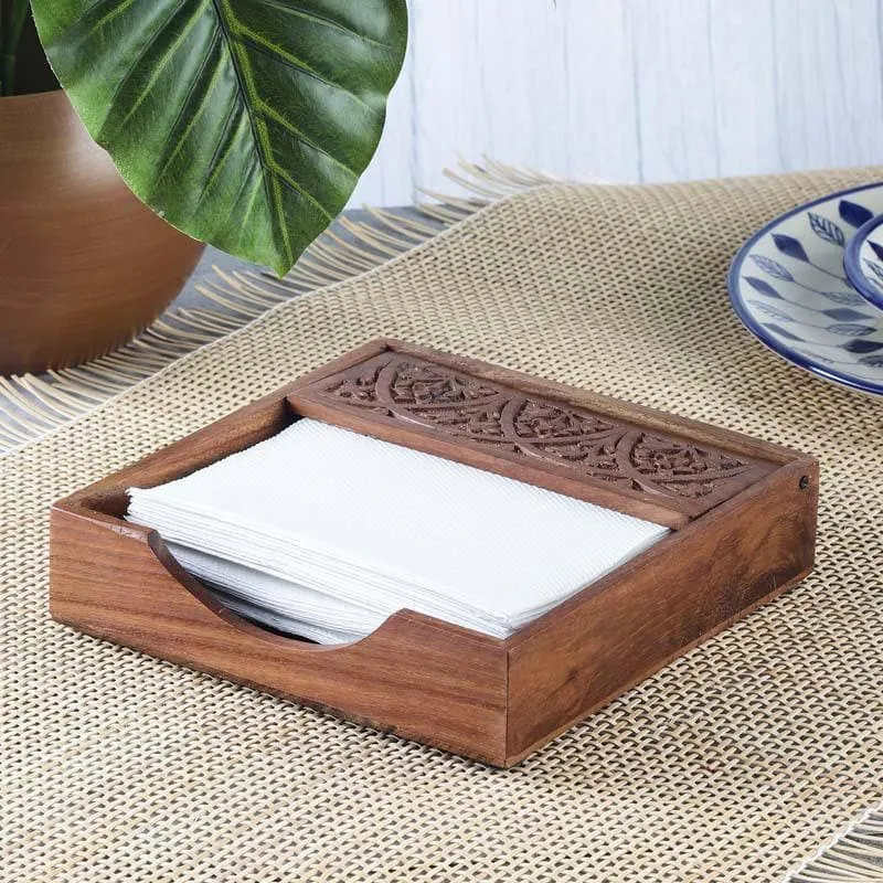 Perennial Carved Tissue Holder - 3