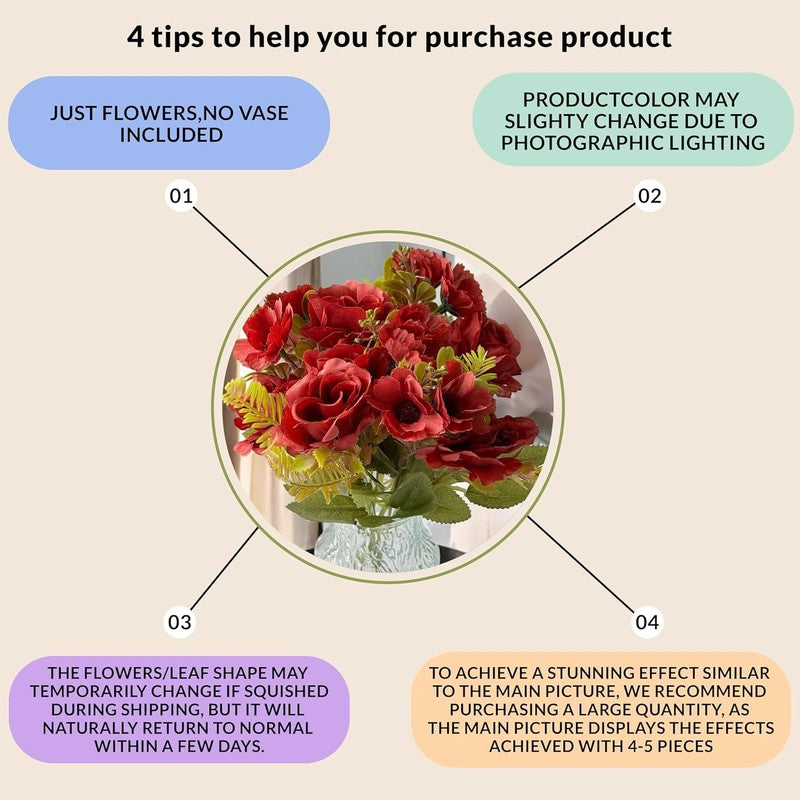 Edelle Rose Polyester Floral Stick media 5