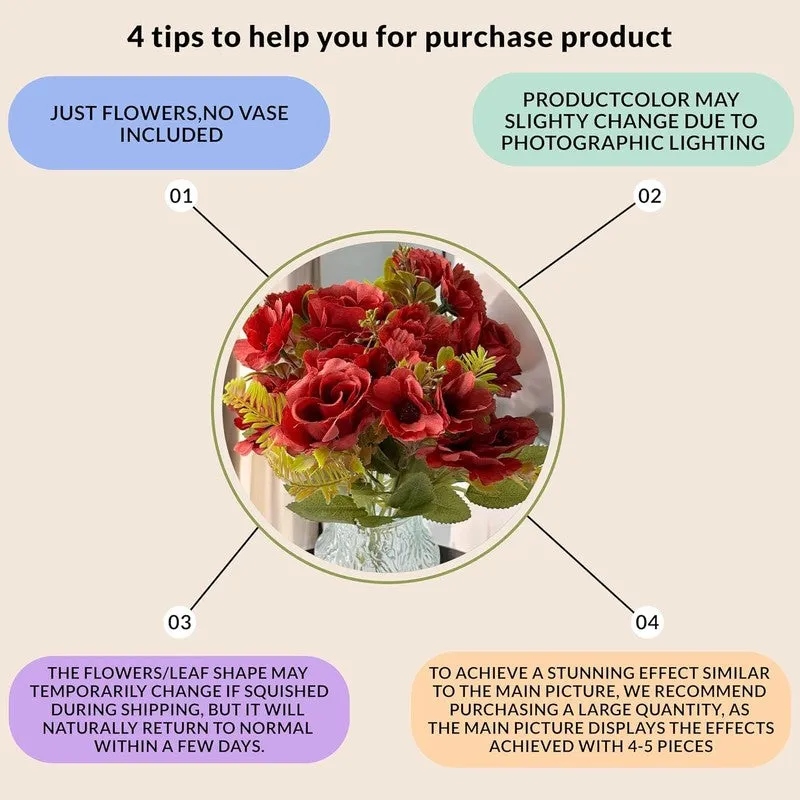 Edelle Rose Polyester Floral Stick media 5