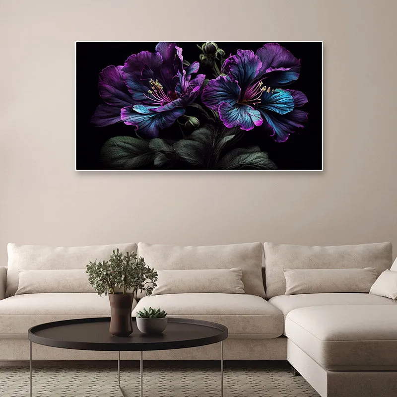 Violet Glory Floral Canvas Wall Painting media 3