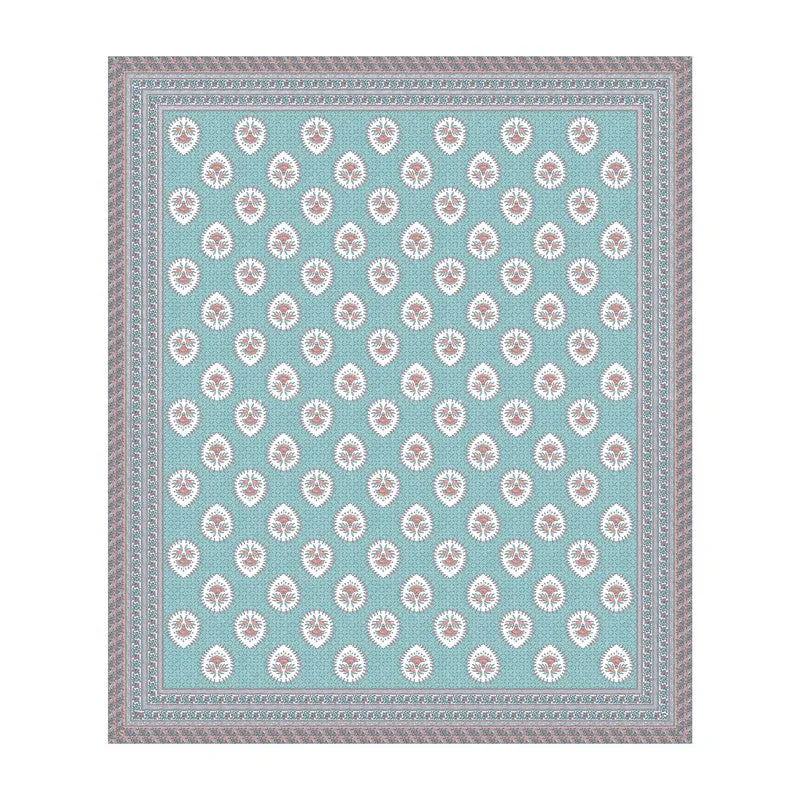 Rang Balance Cotton Bedsheet (Blue) - 120 TC media 4