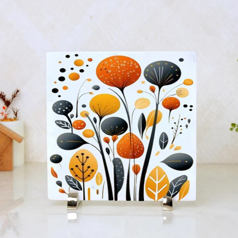 Colorburst Leaves Marble Showpiece media 1