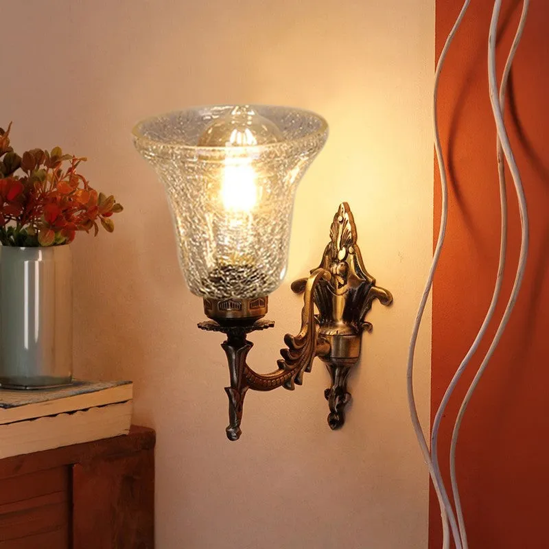 Elegant Antique Glass Wall Lamp media 3