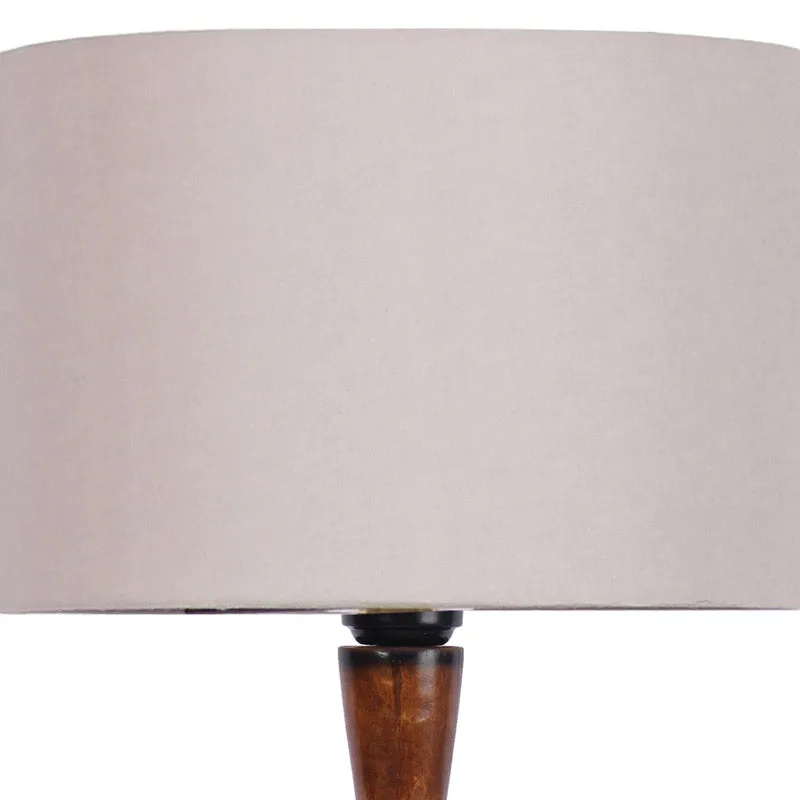 Biya Vintage Wooden Floor Lamp - Grey media 5