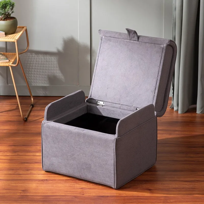 Dotty Polyster Ottomans (Grey) - Set Of Two media 5