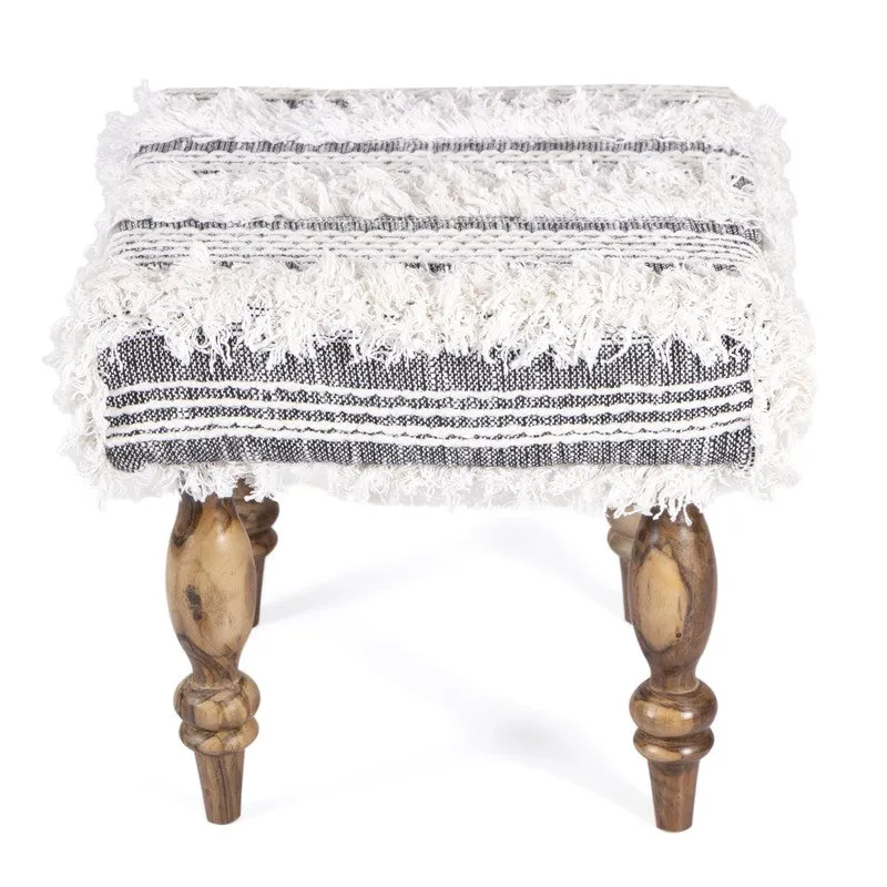 Sirox Sheesham Wooden Bench - Grey media 3