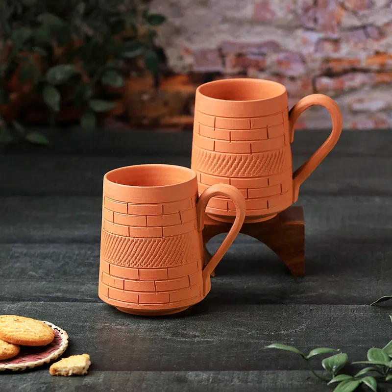 Praharsha Terracotta Coffee Mug (400 mL Each) - Set of Two media 5