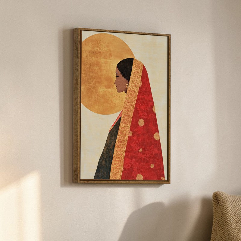 Folk Femme Canvas Wall Art With Frame media 3