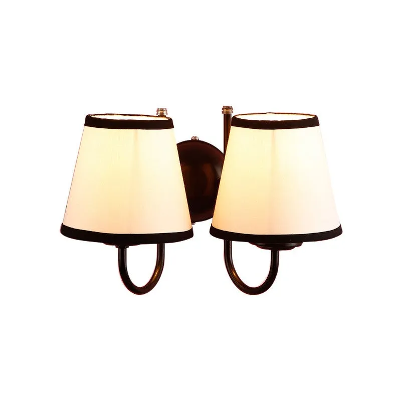 OrbitShade Contrast Trim Twin Cotton Wall Lamp - Ivory media 6
