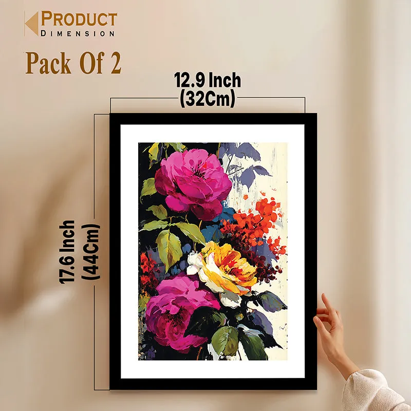 Vibrant Rosa Wall Art With Frame - Set Of Two media 10