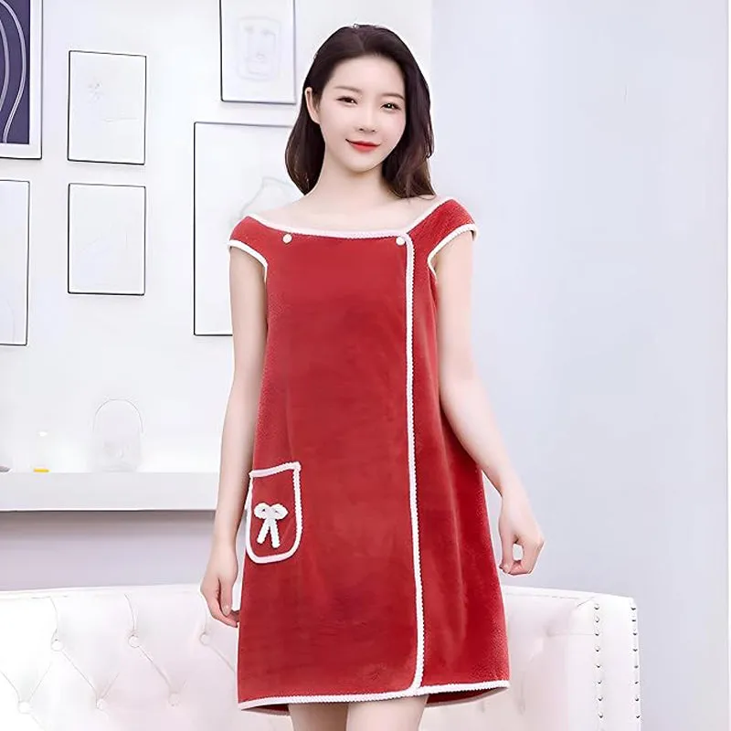 Velvessa Microfiber Bath Wrap - Red media 3