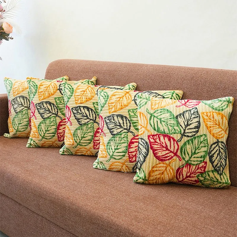 Squarecraft Cushion Cover (Yellow, Red) - Set Of Five media 4