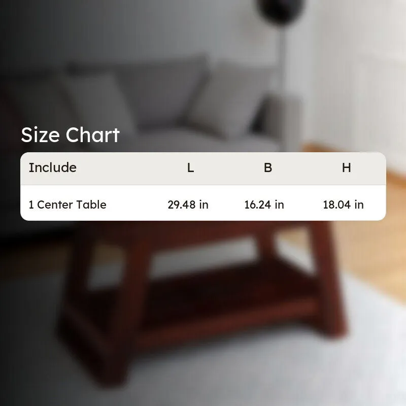 Axeron Sheesham Wooden Center Table - Rich Brown media 12