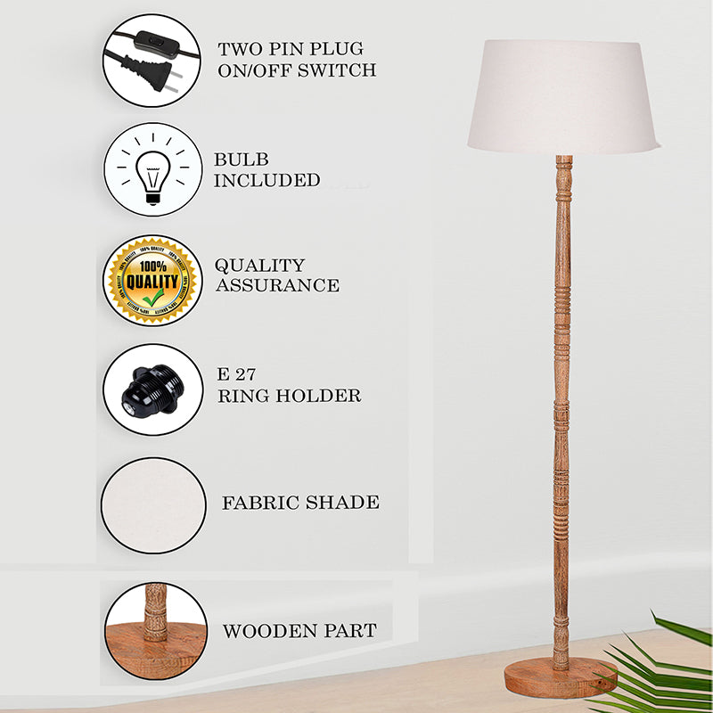 Elfin Neo Wooden Floor Lamp - White media 6