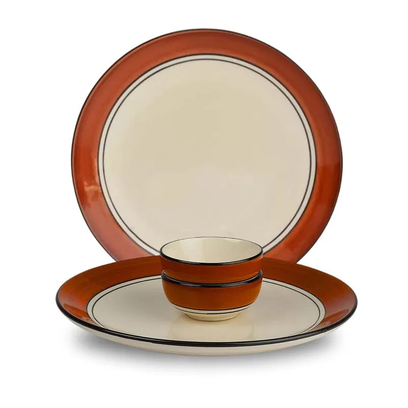 Terra Muse Viro Ceramic Dinner Set (Brown) - 4 Piece Set media 3