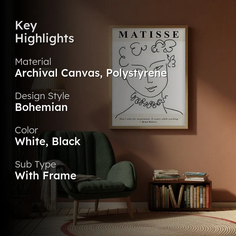 Artistic Soul Canvas Wall Painting With Brown Frame media 2