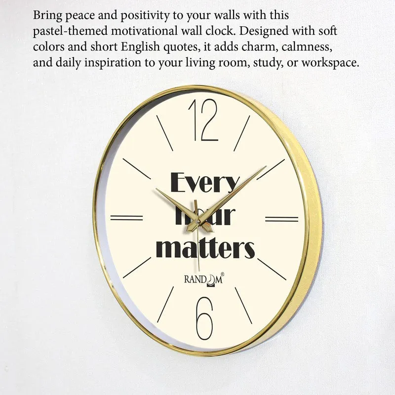 Every Hour Matters Round Analog Wall Clock - Off White media 6
