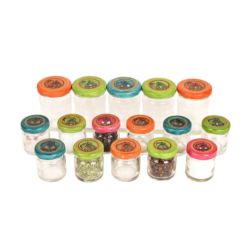 Shamamah Wall Shelf With Storage Jar - Seventeen Piece Set media 5