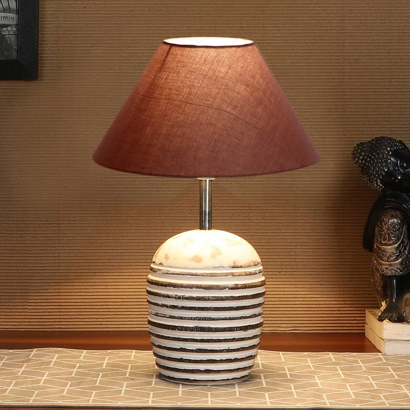Lumexa Cotton Table Lamp With Wooden Base - Grey media 3