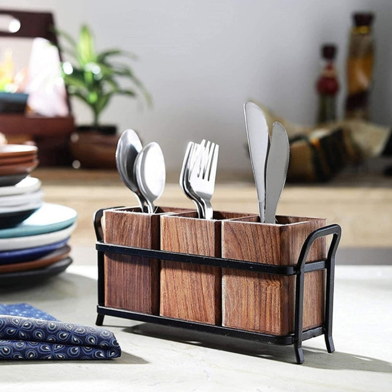 Lynte Cutlery Caddy With Stand - Four Piece Set media 3