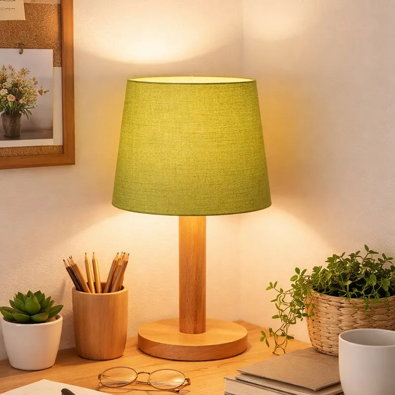 SolidGlow Wooden Table Lamp - Green media 3