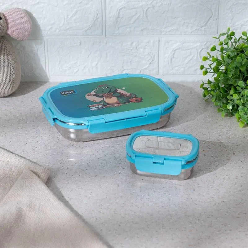 Croc Whimsy Blue Lunch Box (775/150 mL) - Two Piece Set media 1