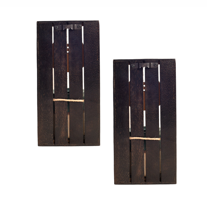 Cat Art Wood & Ceramic Wall Shelf - Set Of Two media 6